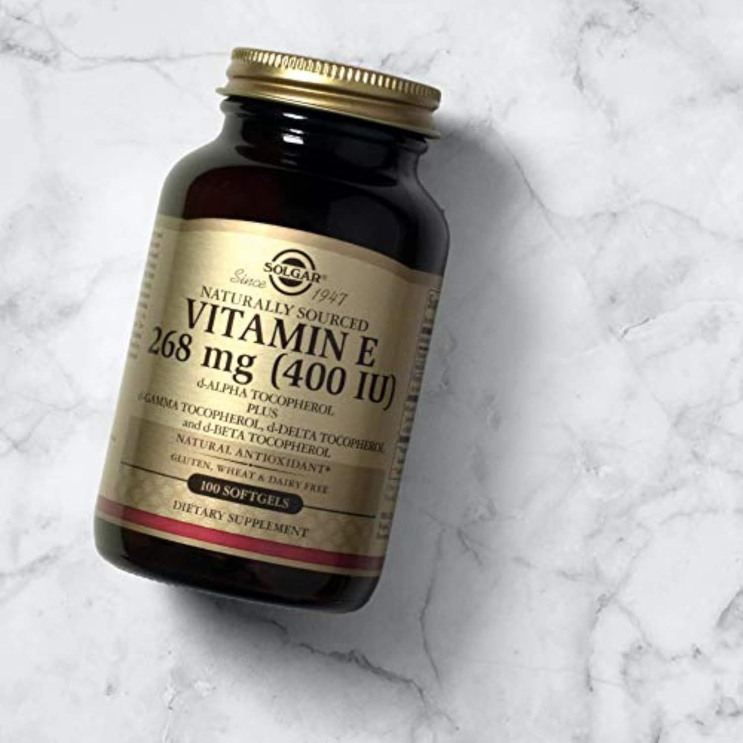 Vitamina E Solgar 268 mg 250 Gelatinas Blandas Antioxidante