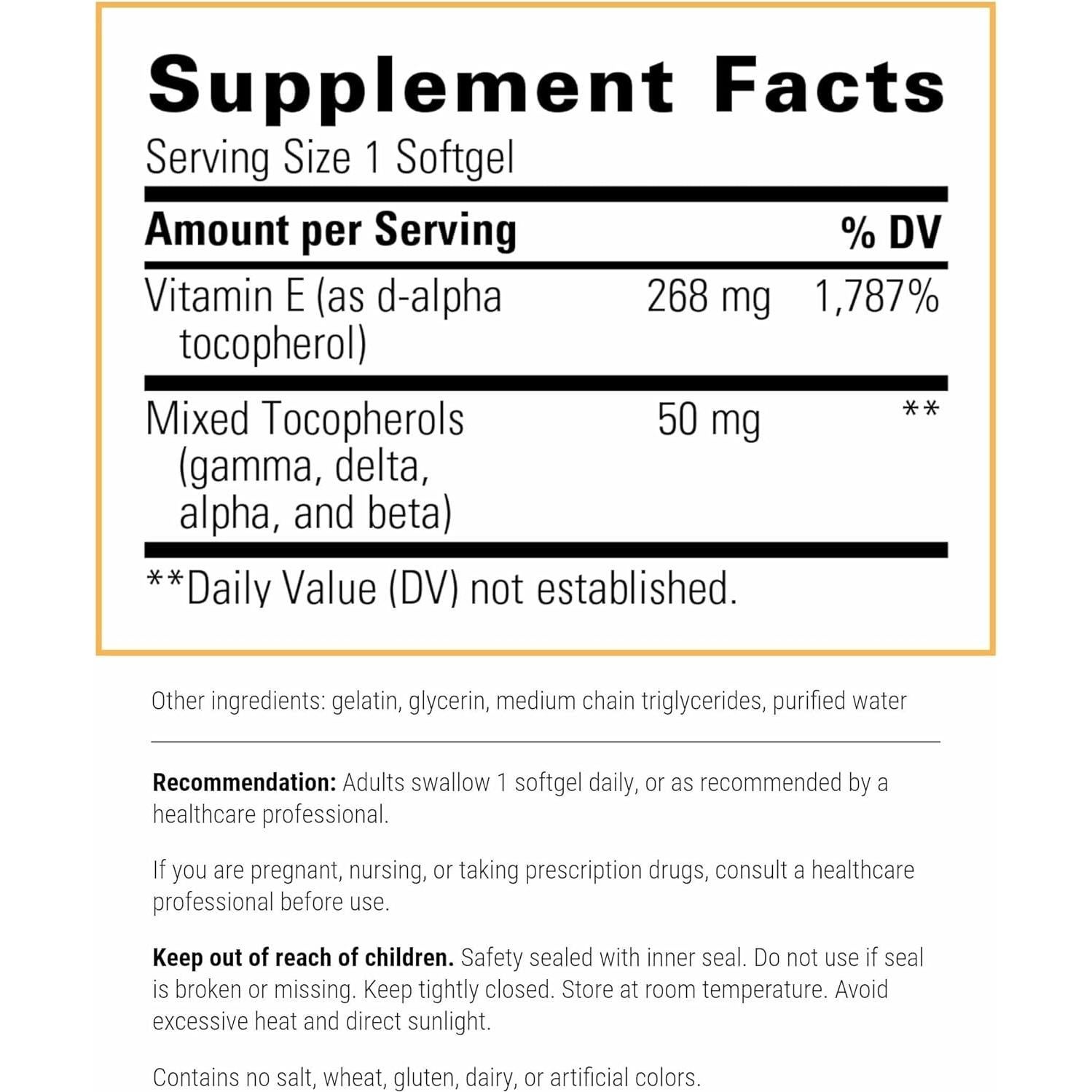 Suplemento de Vitamina E Integrative Therapeutics 60 Cápsulas