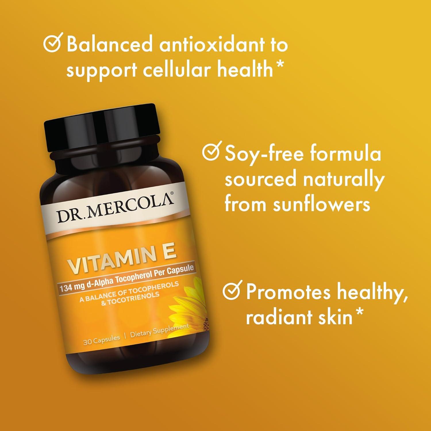 Vitamina E Dr. Mercola 30 Cápsulas - Antioxidante y Salud Piel