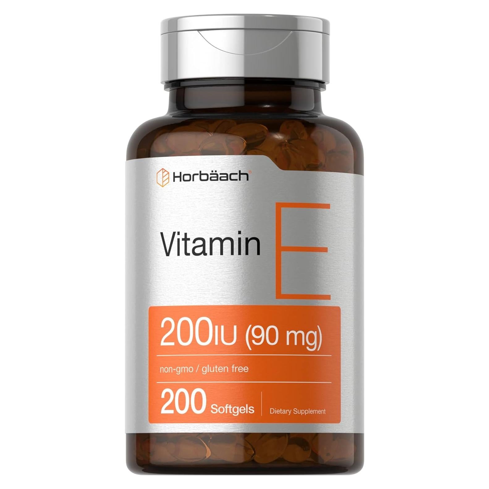 Cápsulas de gel blando Vitamina E Horbäach 90 mg 200 UI
