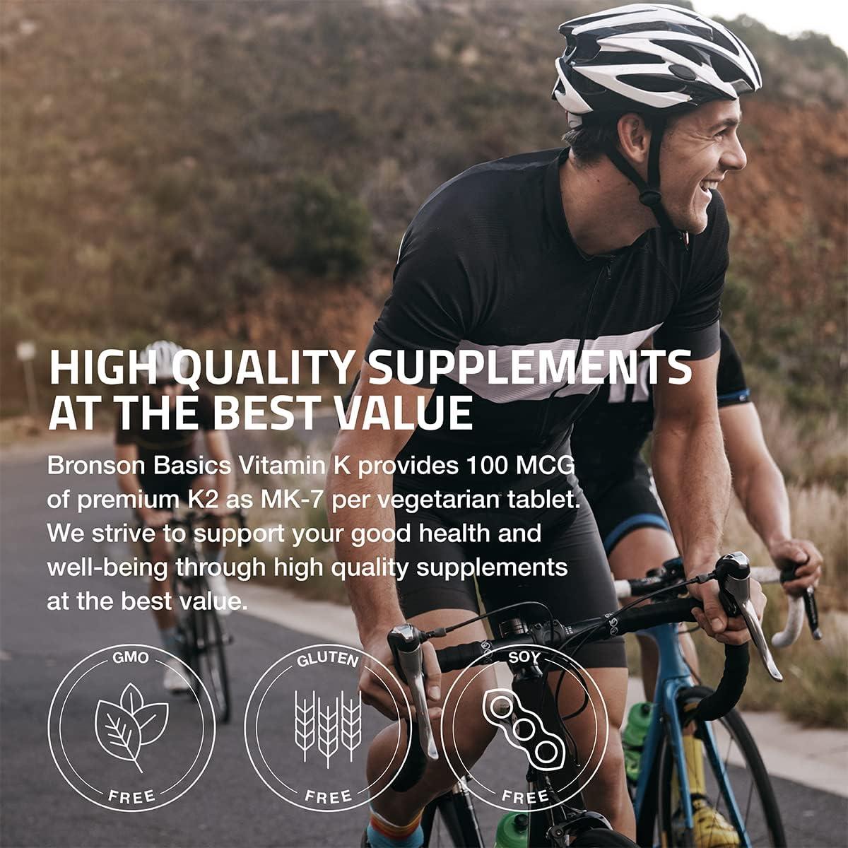 Vitamina K2 MK-7 Bronson 100 MCG 120 Tabletas Soporte Óseo