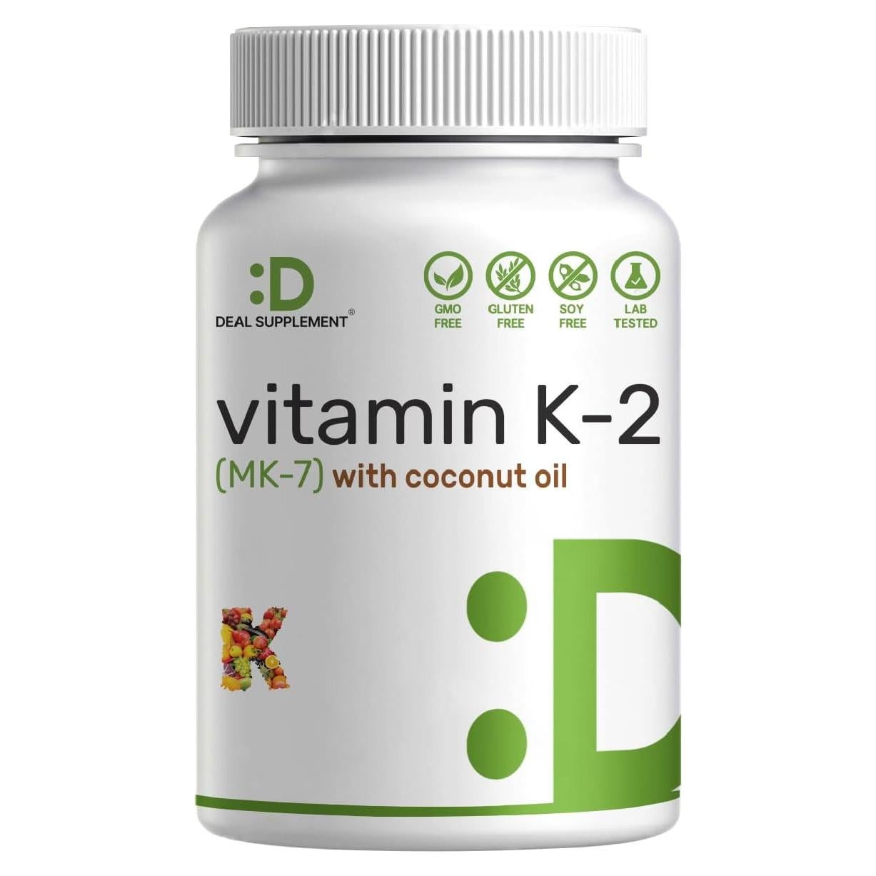 Suplemento Deal Vitamina K2 MK-7 200mcg 240 Gelatinas Blandas