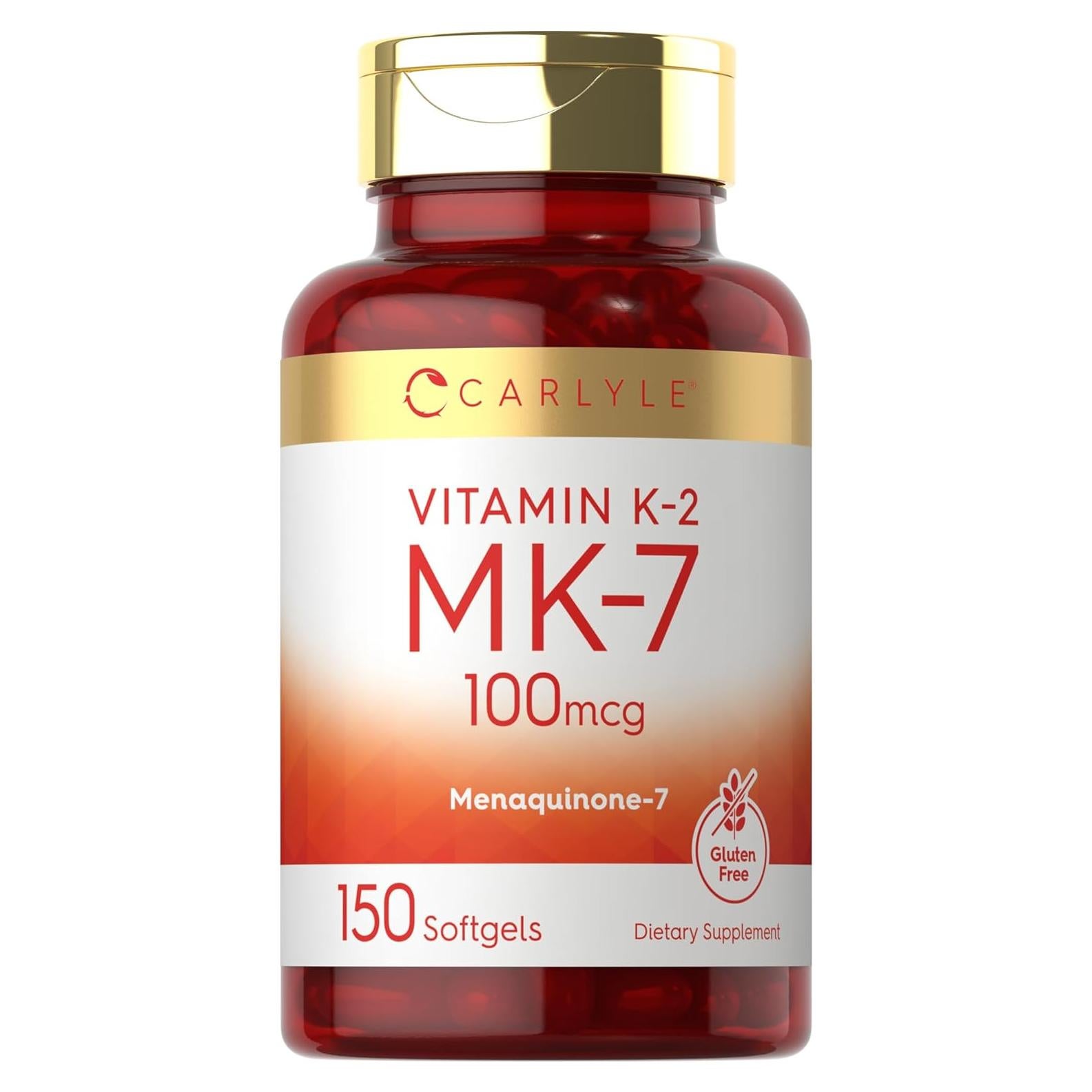 Carlyle Vitamina K2 MK7 100 mcg 150 Softgels Sin OGM Gluten