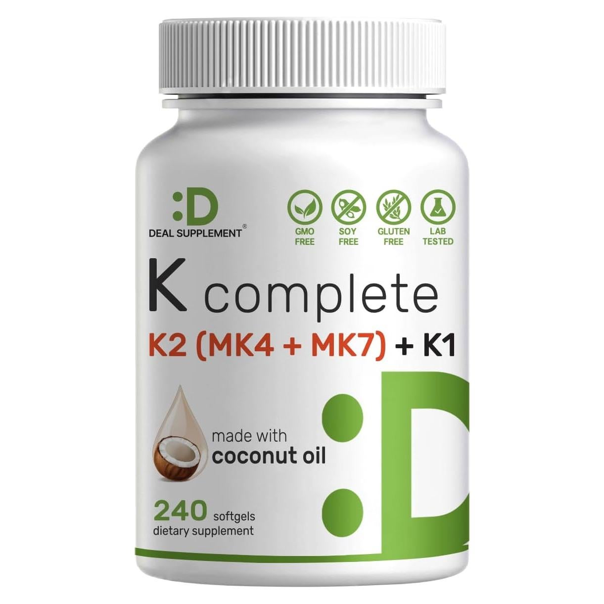 Suplemento Deal Vitamina K Completa 240 Gelatinas Blandas