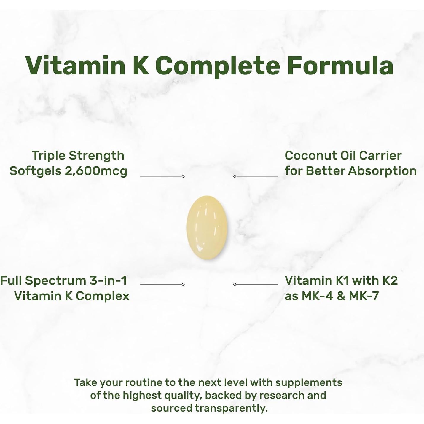 Suplemento Deal Vitamina K Completa 240 Gelatinas Blandas