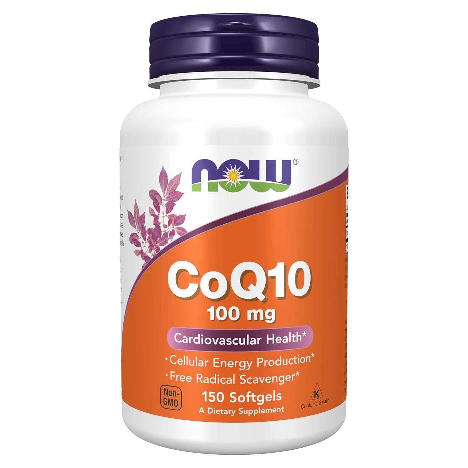 Suplemento CoQ10 NOW Foods 100 mg 150 Gelatinas Blandas