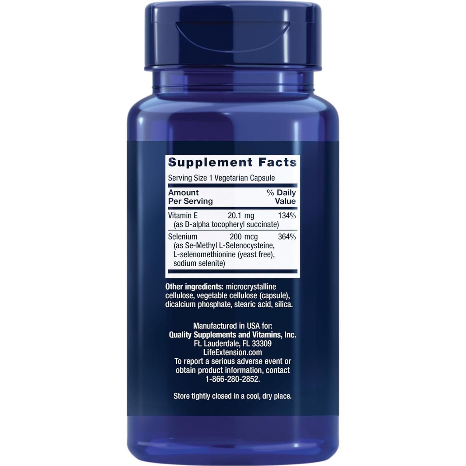 Complejo de Selenio Life Extension 200 mcg - 100 Cápsulas