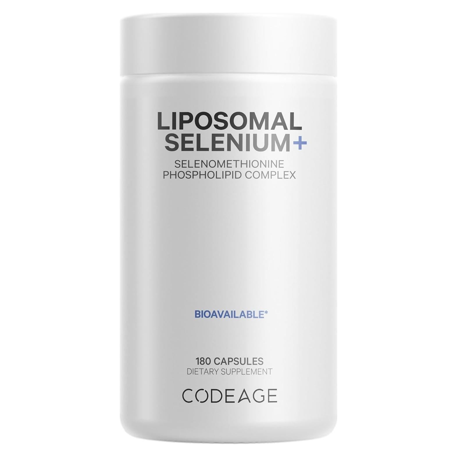 Suplemento de Selenio Liposomal Codeage 200 mcg 180 Cápsulas