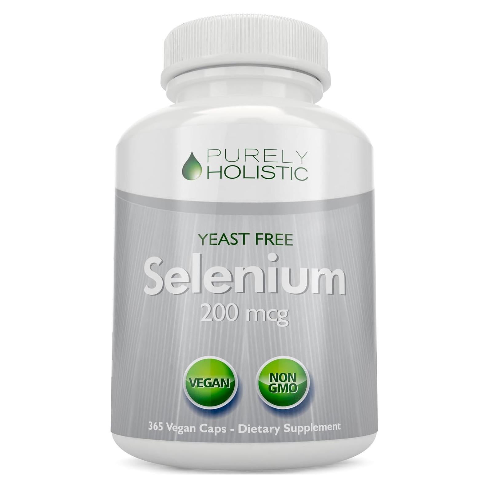 Selenio 200mcg Purely Holistic - 365 Cápsulas Veganas Antioxidante