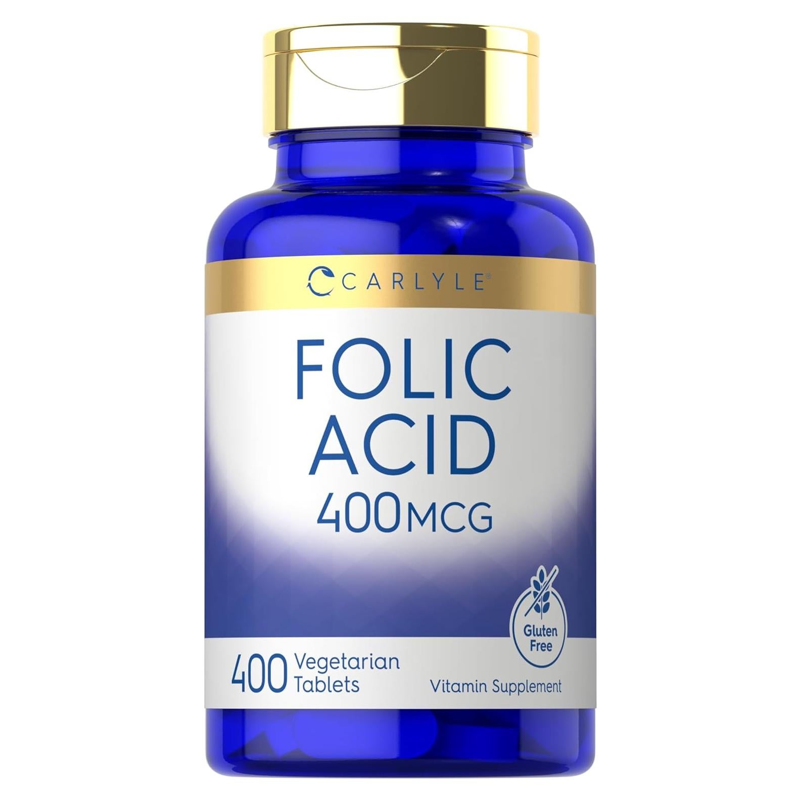 Carlyle Ácido Fólico 400 mcg - 400 Tabletas Vegetarianas