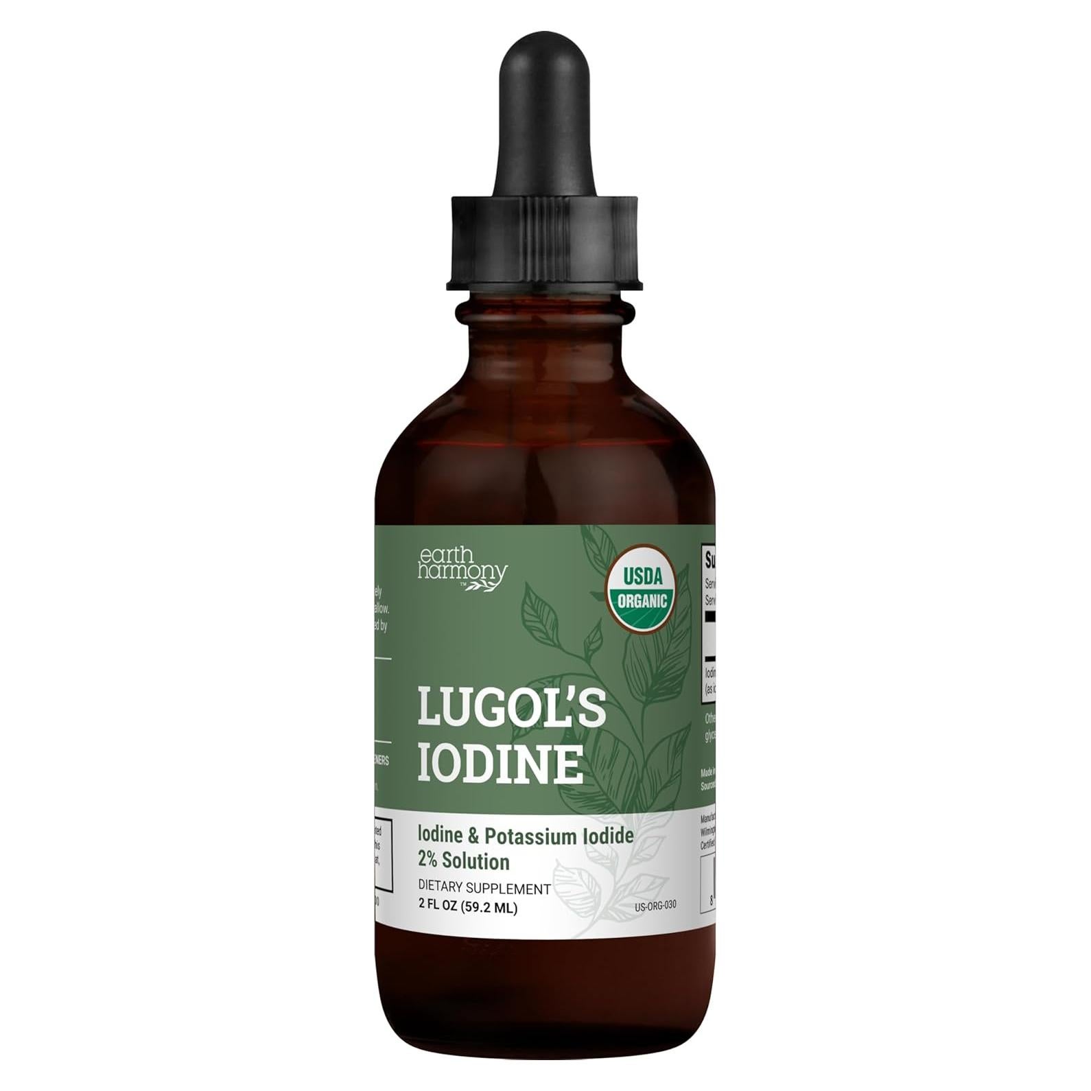 Yodo Lugol Orgánico 2% 3000 mcg - Suplemento Líquido 59 ml