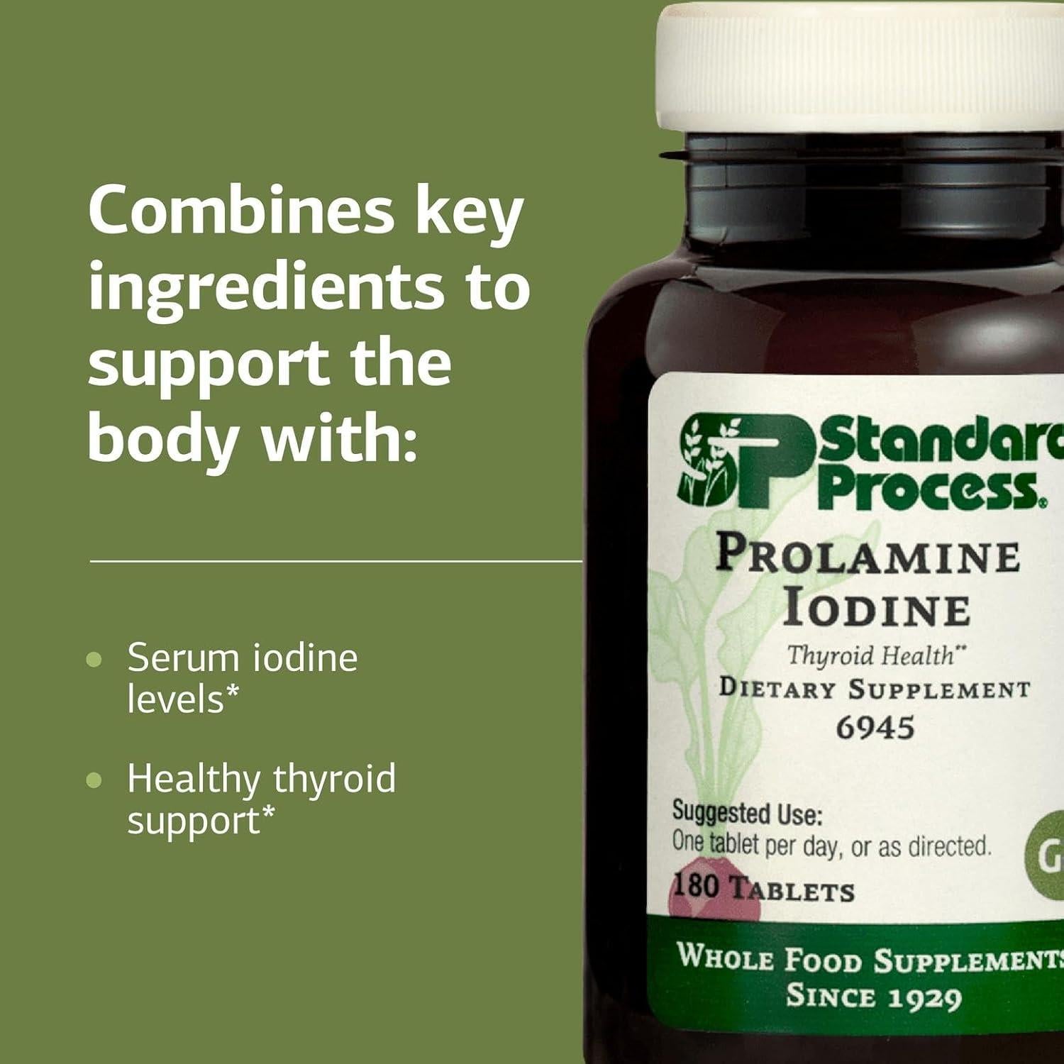 Suplemento Prolamina de Yodo Standard Process - 180 Tabletas Veganas