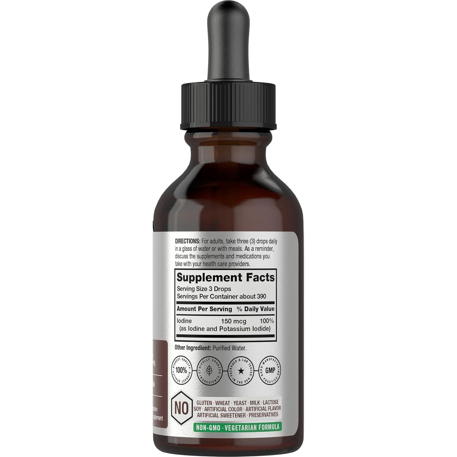 Gotas Líquidas de Yodo Horbaach 59 ml | 150 mcg | Suplemento Vegetariano
