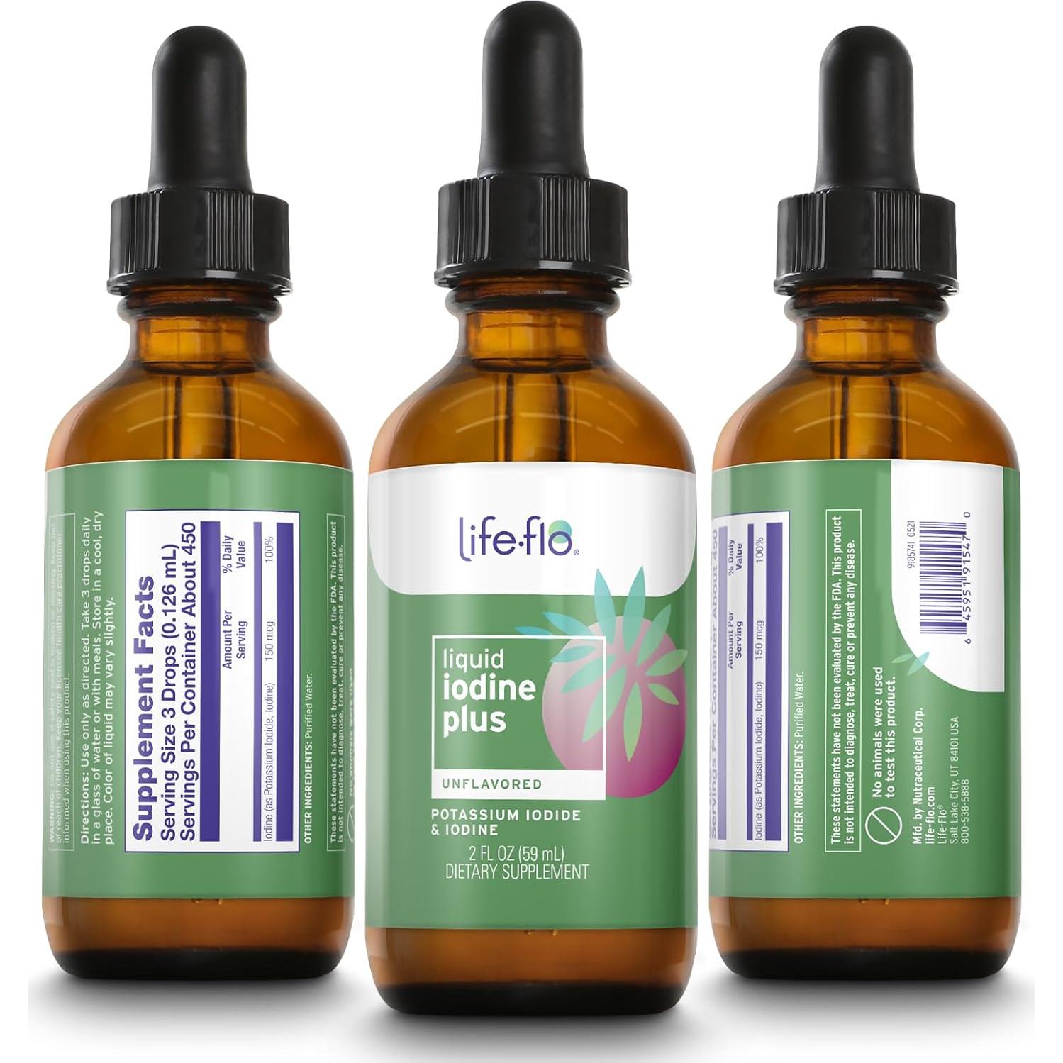 Suplemento de Yodo Life-flo Iodo Líquido Plus 150 mcg 59 ml