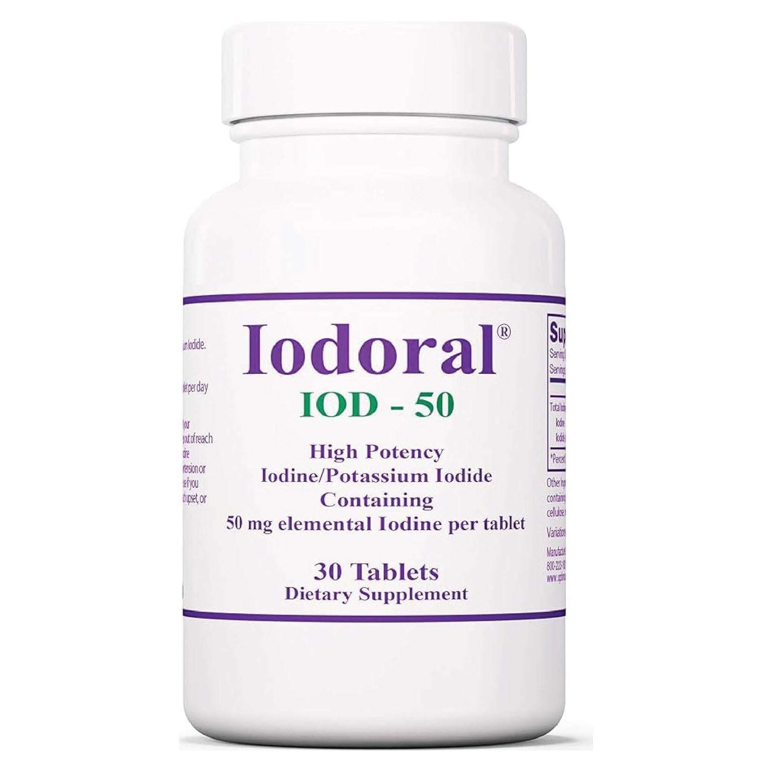 Suplemento Yoduro de Potasio Optimox 50 mg - 30 Tabletas