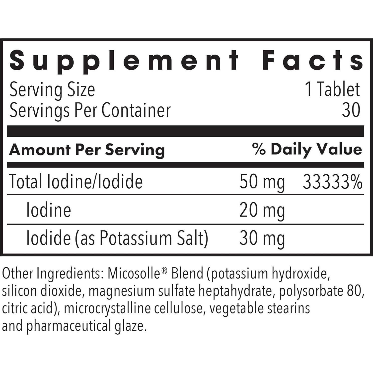 Suplemento Yoduro de Potasio Optimox 50 mg - 30 Tabletas