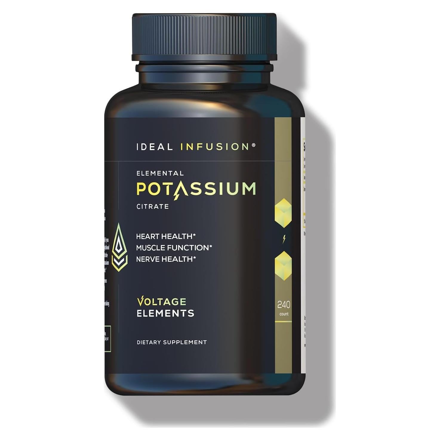 Cápsulas de Citrato de Potasio Elemental 500mg - 240 Unidades