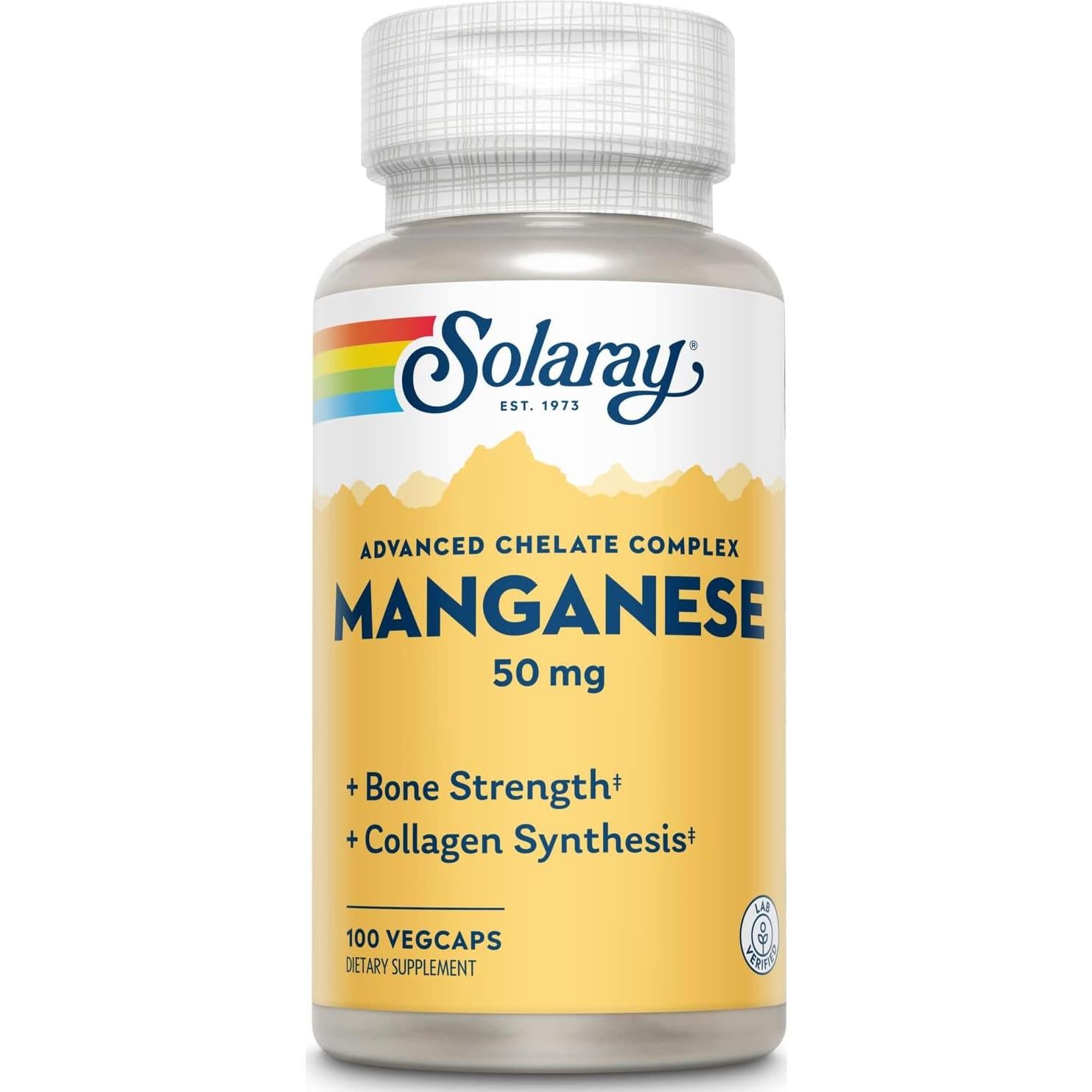 Suplemento de Manganeso Solaray 50 mg - 100 VegCaps