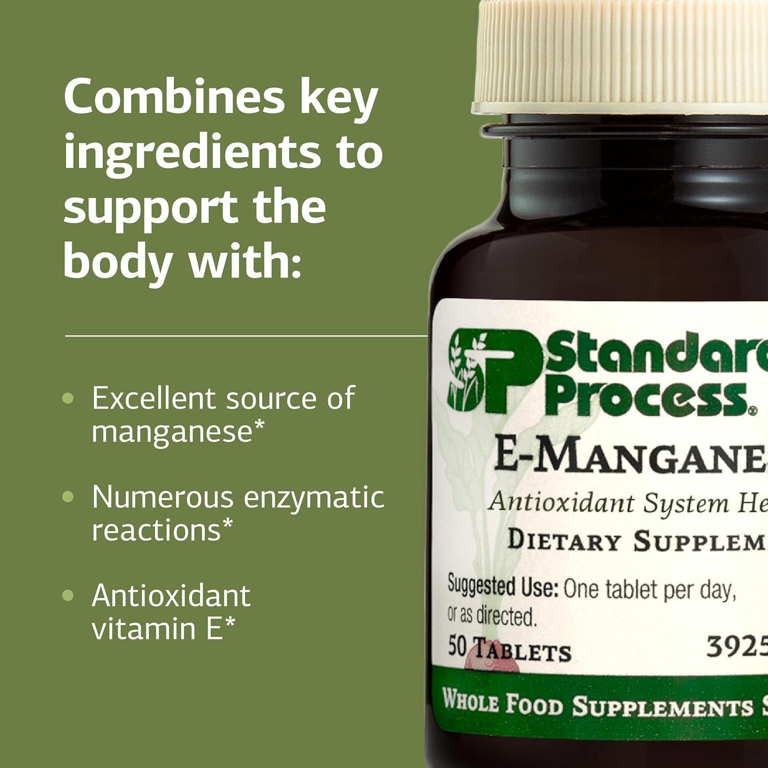 Suplemento E-Manganeso Proceso Estándar 50 Tabletas Antioxidante