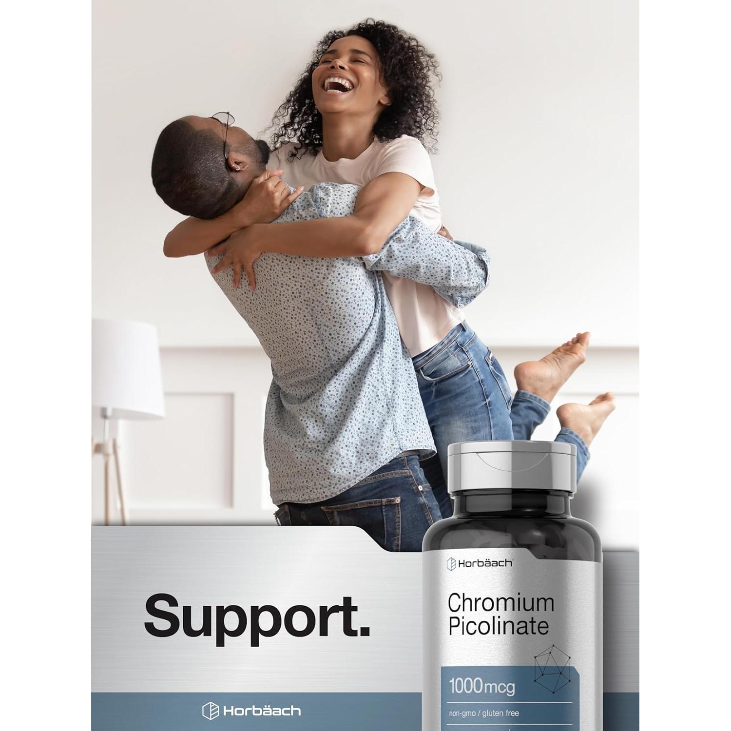 Suplemento de Cromo Picolinato Horbaach 1000 mcg 240 Tabletas