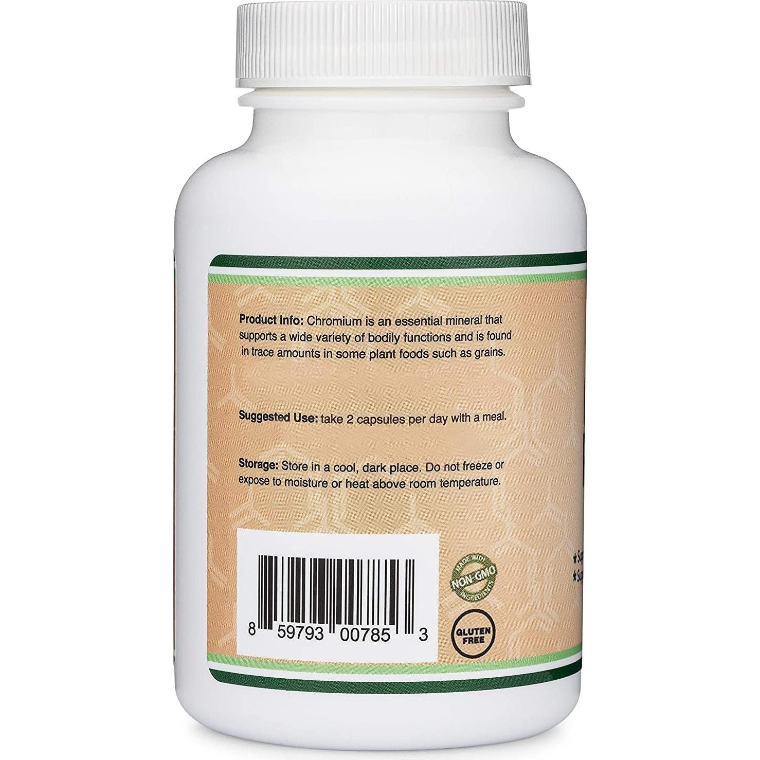 Picolinato de Cromo 1000mcg Double Wood 300 Cápsulas Veganas