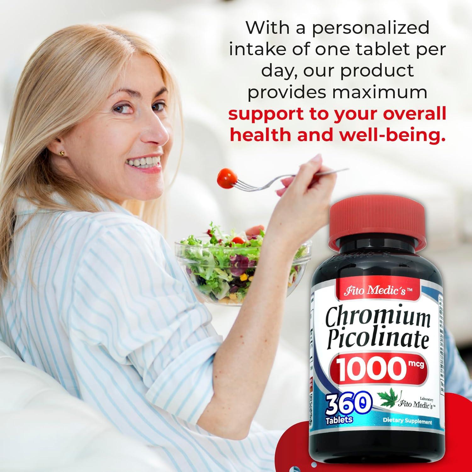 Picolinato de Cromo 1000mcg FITO MEDICS 360 Tabletas