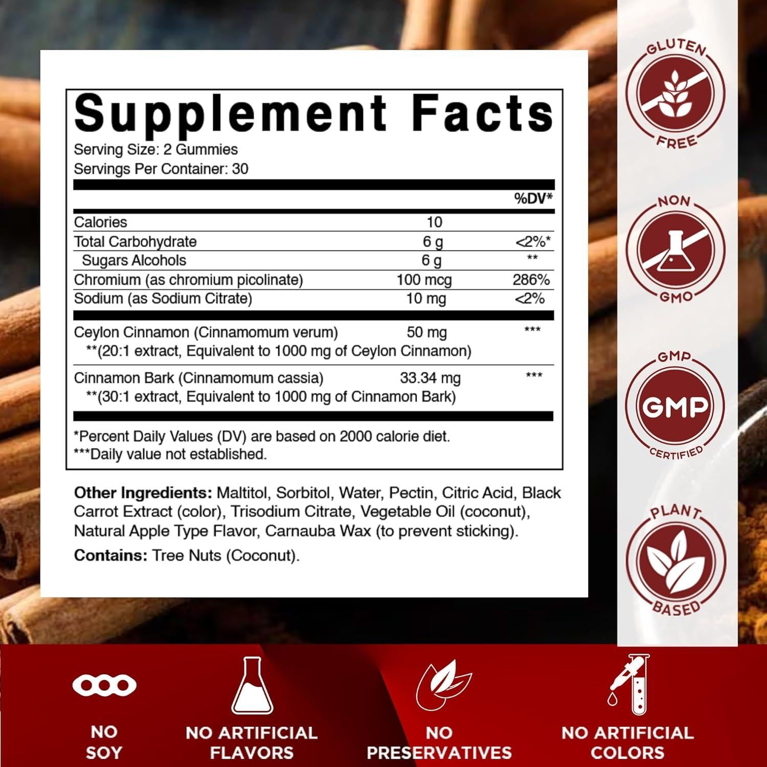 Gomitas Veganas Vitamatic Cromo y Canela Sin Azúcar 60 Uds
