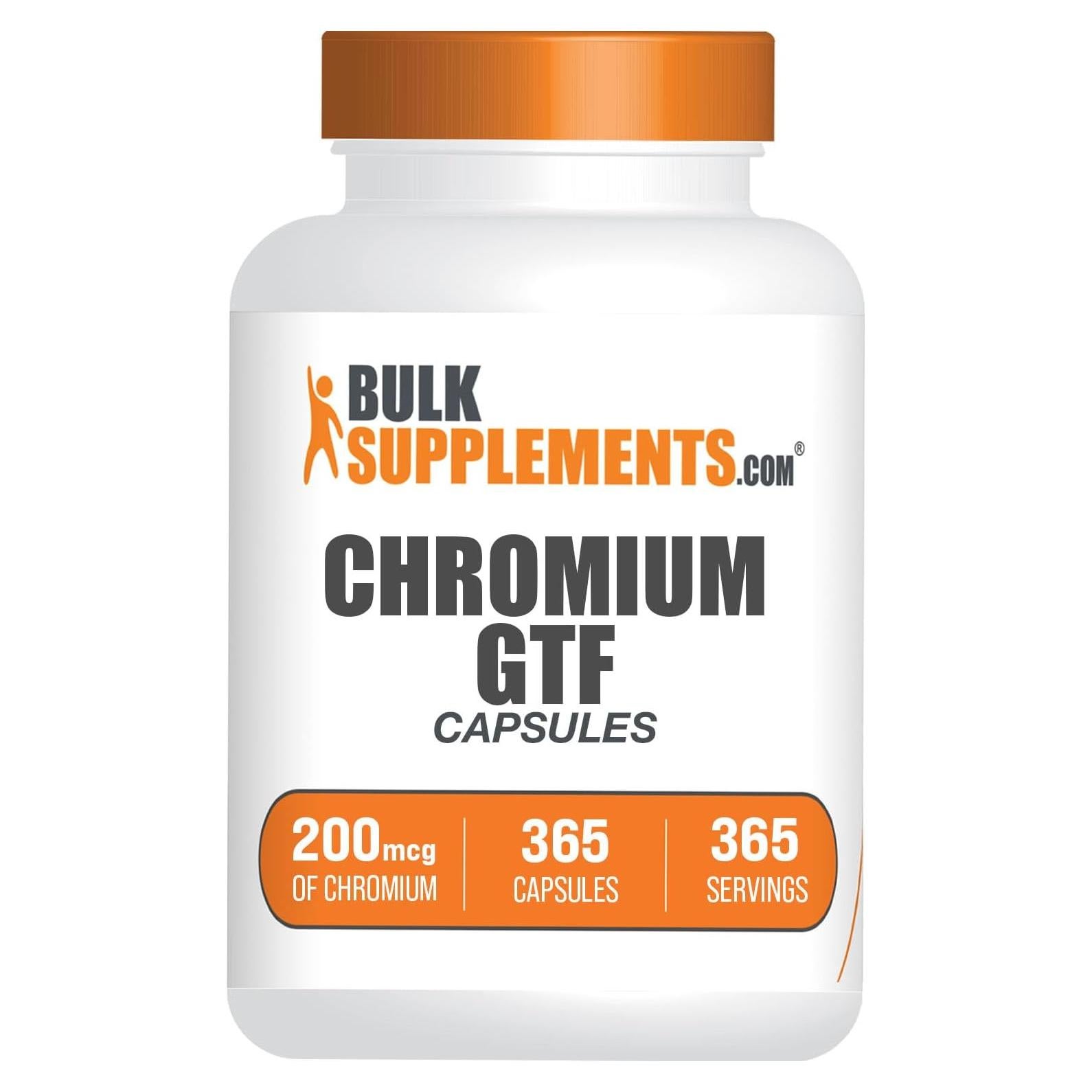 Cápsulas de Cromo GTF BulkSupplements 200mcg - 365 Unidades