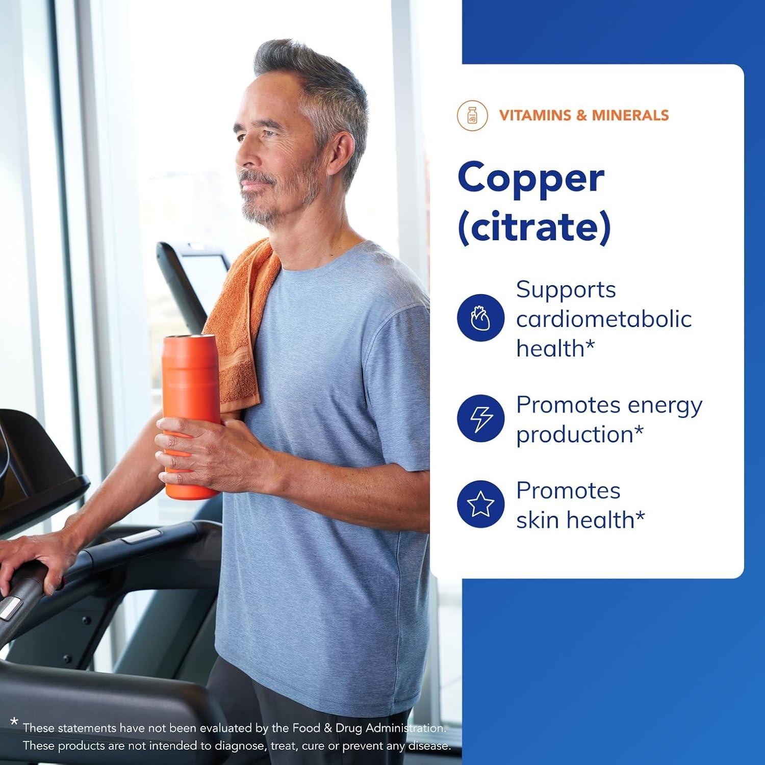 Cobre Citrato Pure Encapsulations 60 Cápsulas 9g