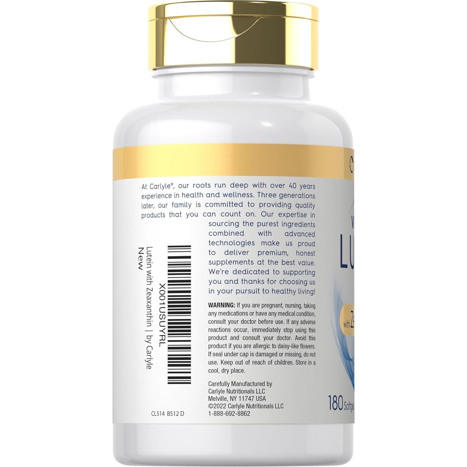 Suplemento de Luteína y Zeaxantina Carlyle 40mg 180 Gelatinas