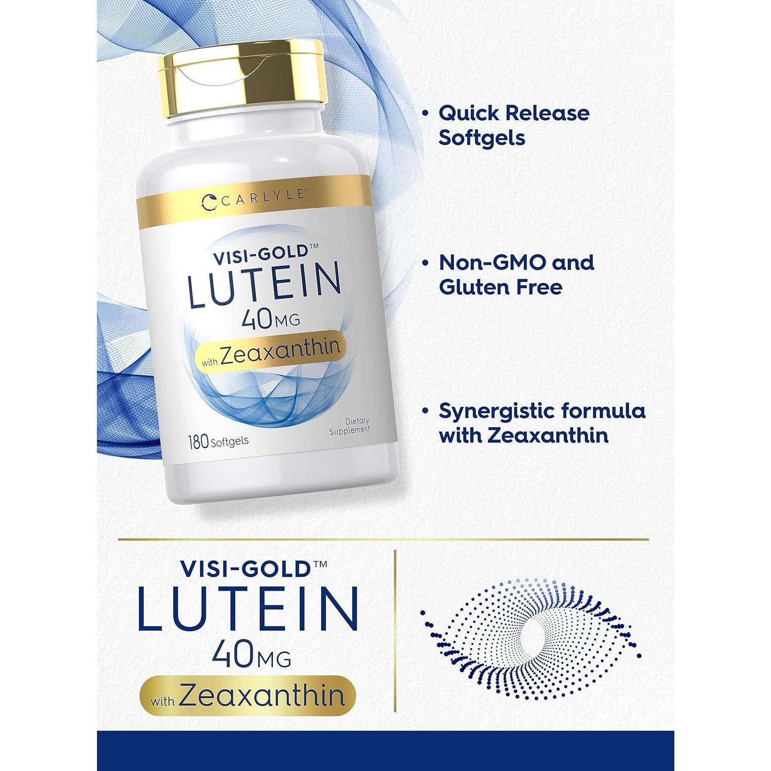 Suplemento de Luteína y Zeaxantina Carlyle 40mg 180 Gelatinas