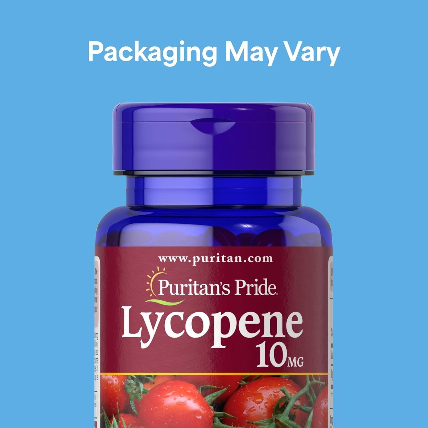 Suplemento de Licopeno Puritan's Pride 10mg 100 Cápsulas