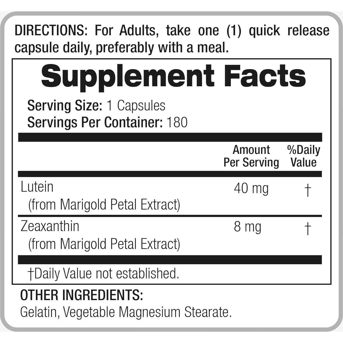 Suplemento de Luteína y Zeaxantina FITO MEDIC'S 180 Cápsulas 40 mg