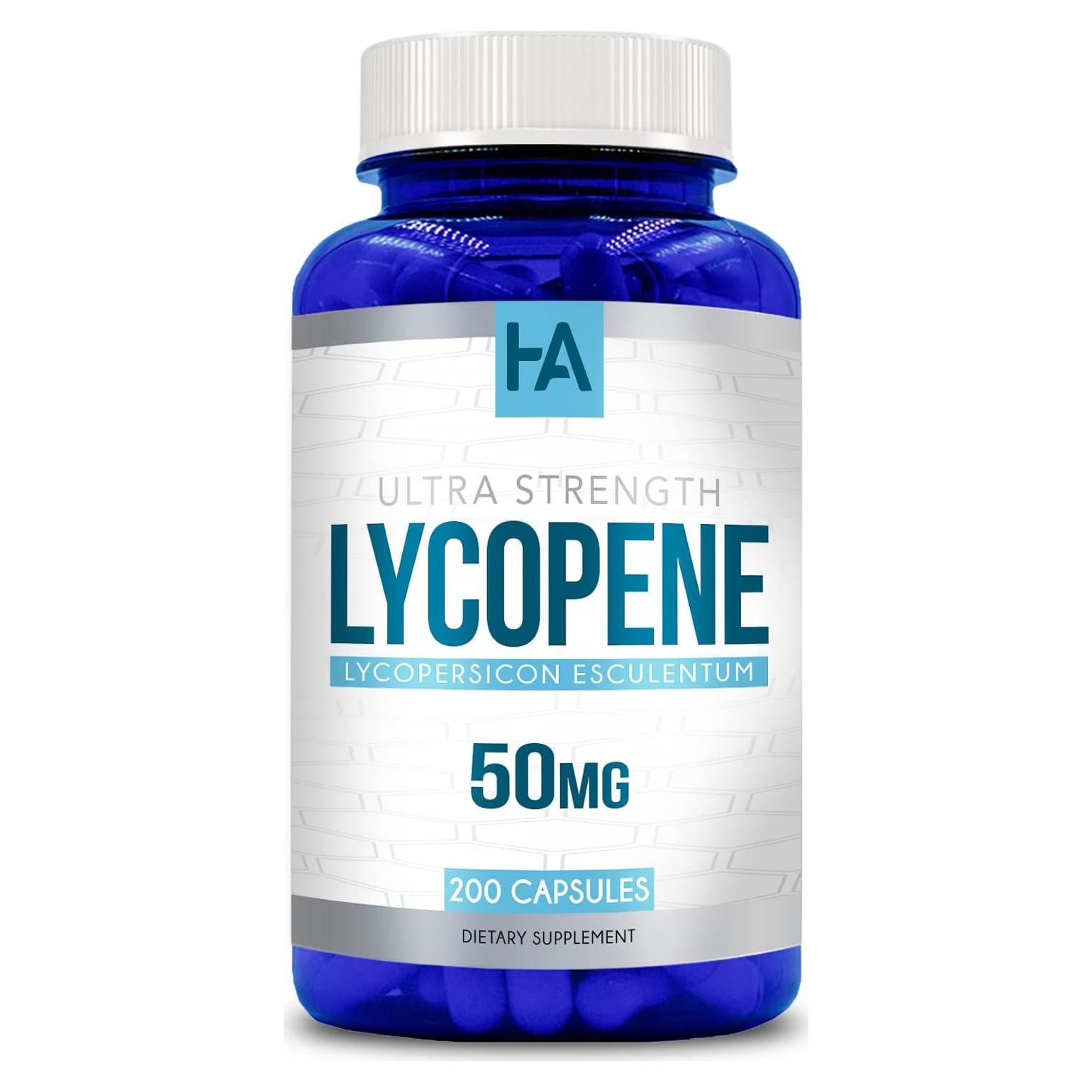 Suplemento de Licopeno Healing Awakening 50mg 200 Cápsulas Veganas