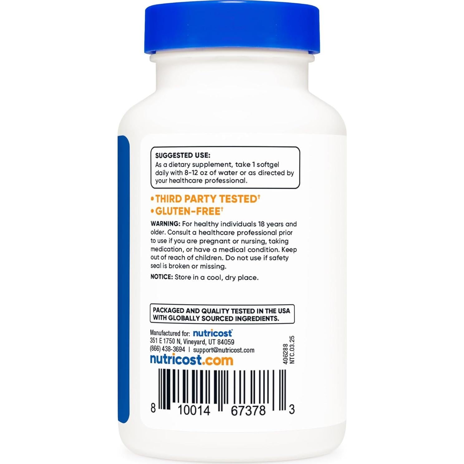 Nutricost Licopeno 50mg - 120 Cápsulas Blandas Antioxidante