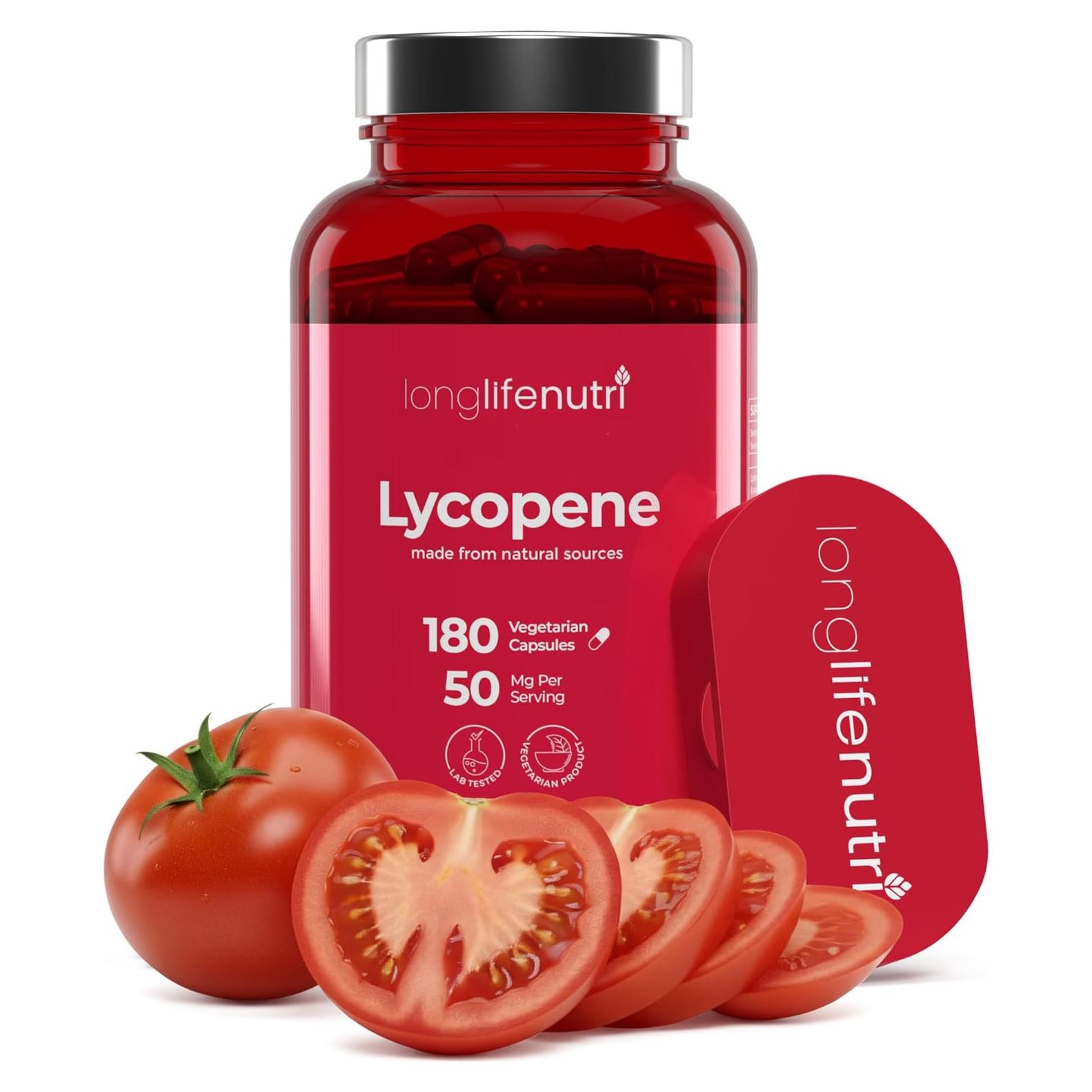 Lycopene 50mg 180 Cápsulas Vegetarianas LongLifeNutri