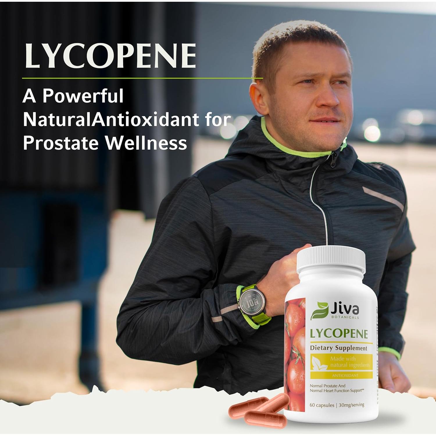 Suplemento de Licopeno Jiva Botanicals 30mg - 60 Cápsulas Veganas