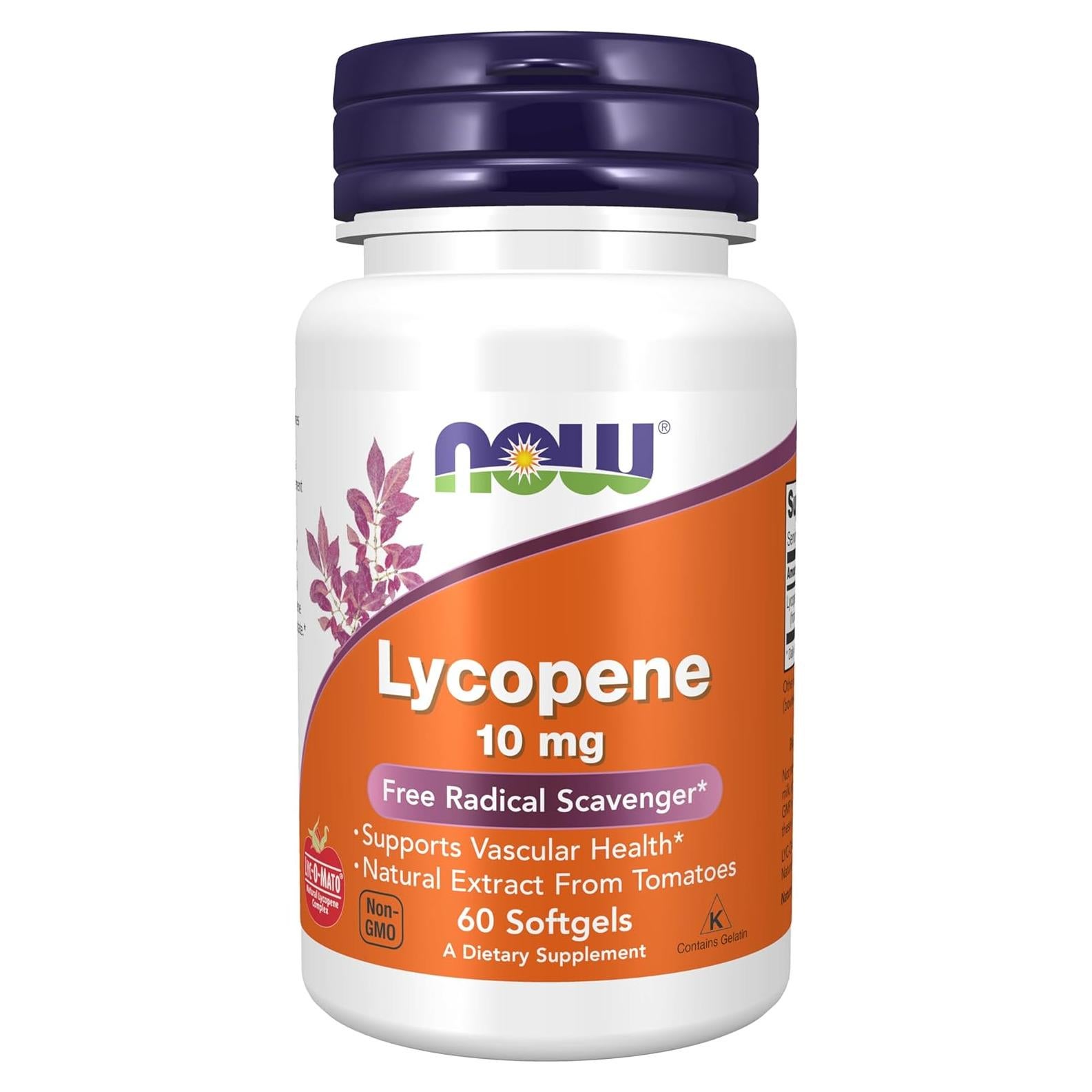 NOW Licopeno 10 mg con Extracto de Tomate 60 Gelatinas
