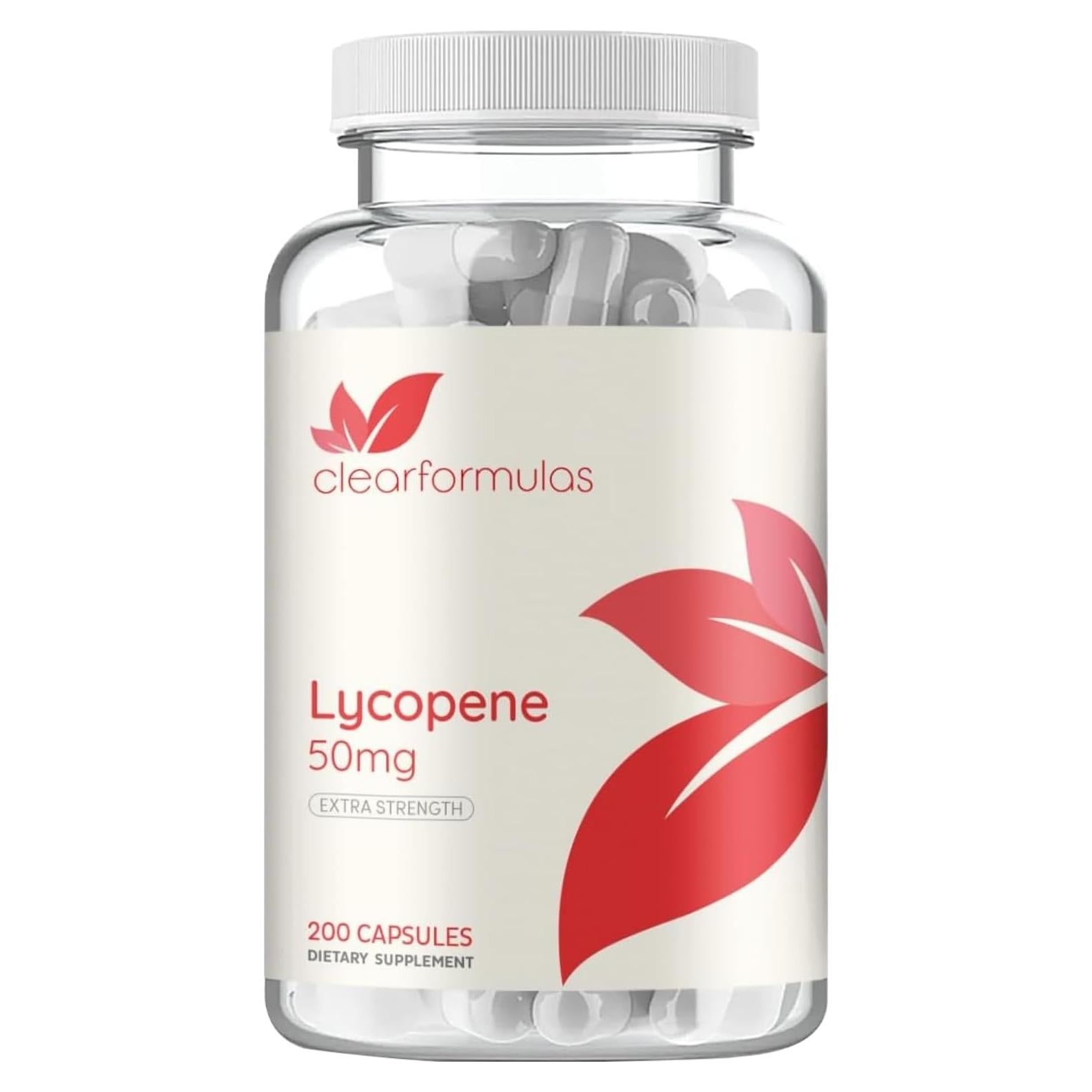 Suplemento de Licopeno Clear Formulas 50mg Antioxidante 200 Porciones