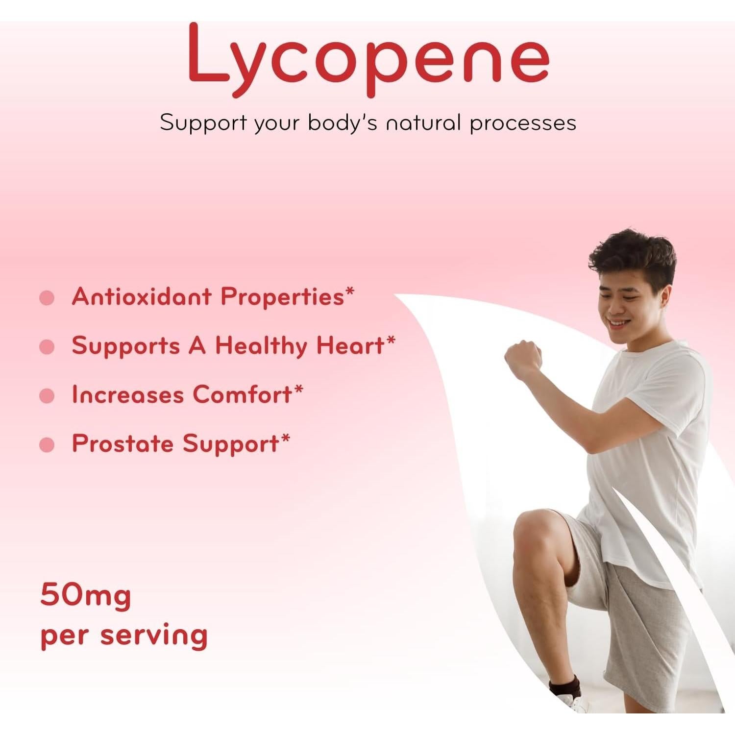 Suplemento de Licopeno Clear Formulas 50mg Antioxidante 200 Porciones