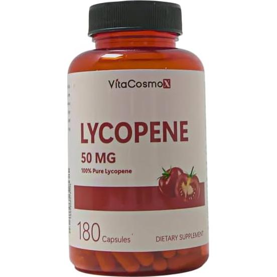 Cápsulas Veganas de Licopeno VitaCosmoX 50mg 180 Unidades