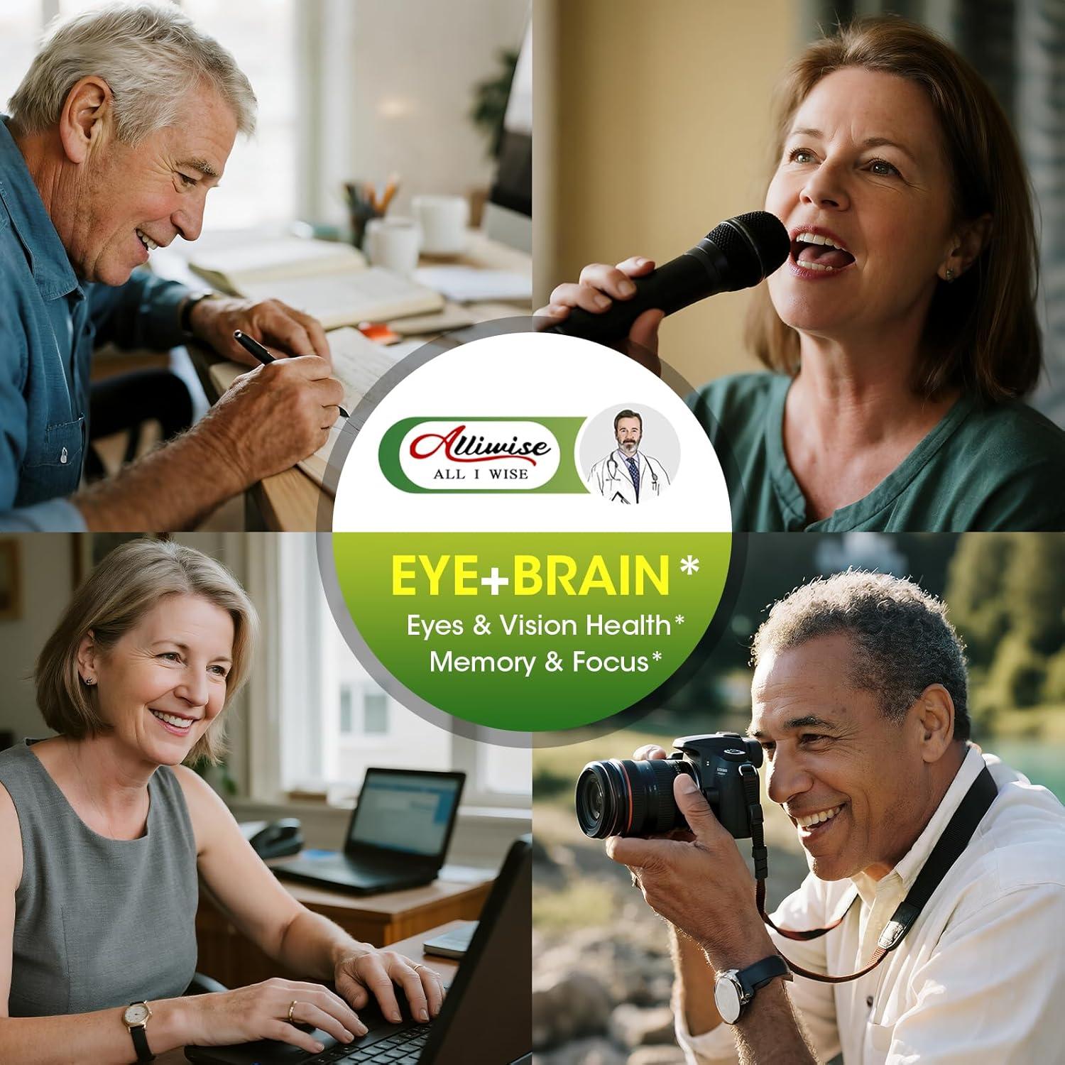 Vitaminas para Ojos Luteína 14 en 1 Alliwise 120 Cápsulas