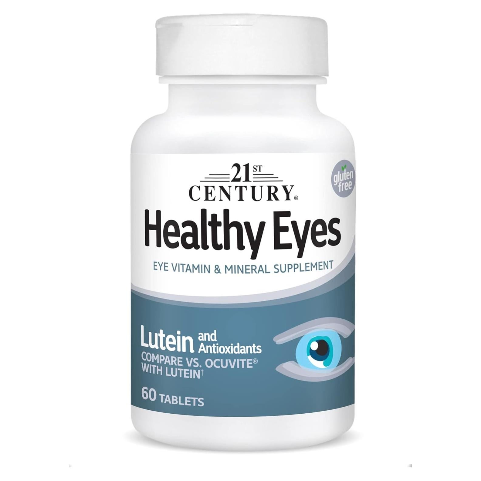 Tabletas de Ojos Saludables 21st Century con Luteína 60 Unidades