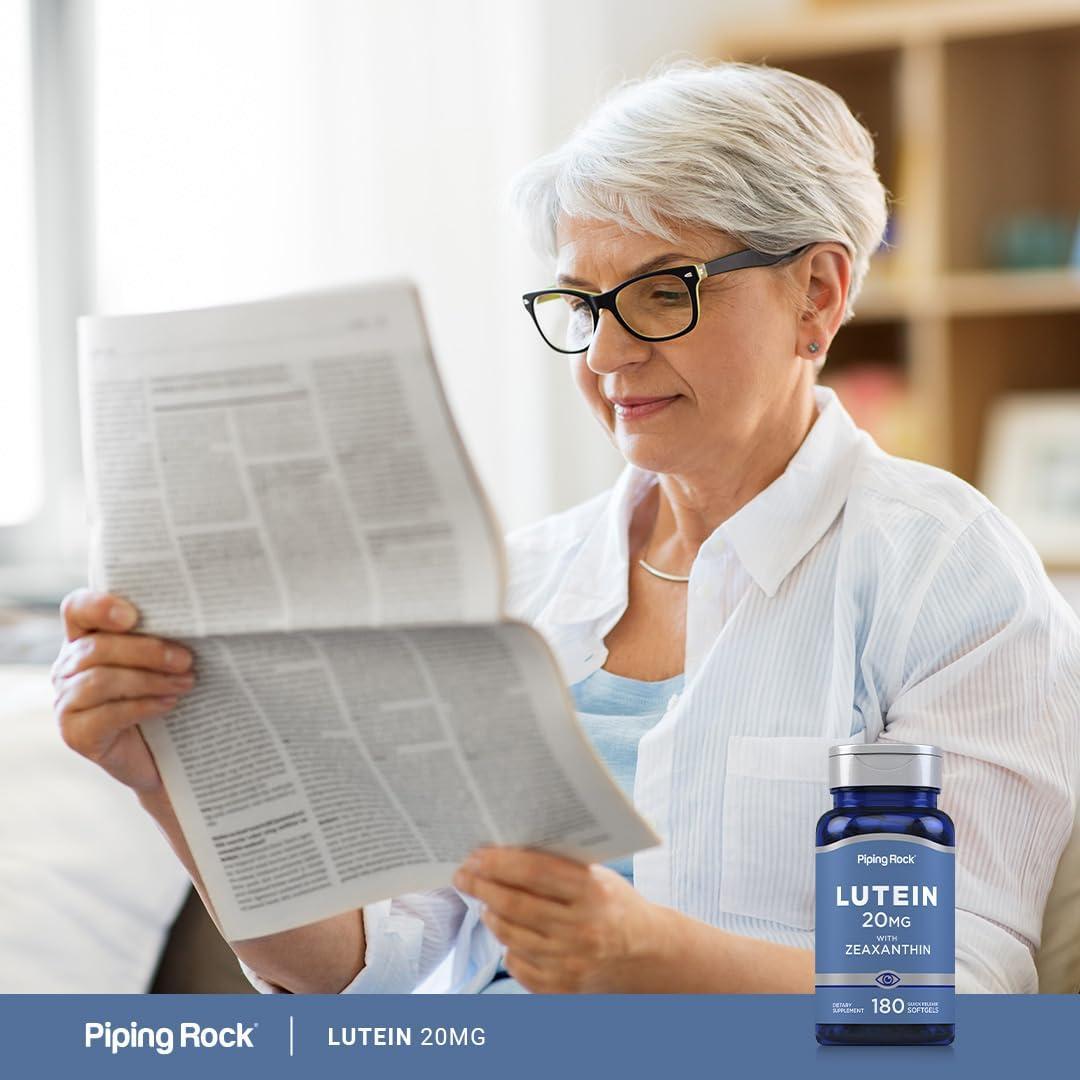 Suplemento de Luteína y Zeaxantina Piping Rock 20mg 180 Gelatinas