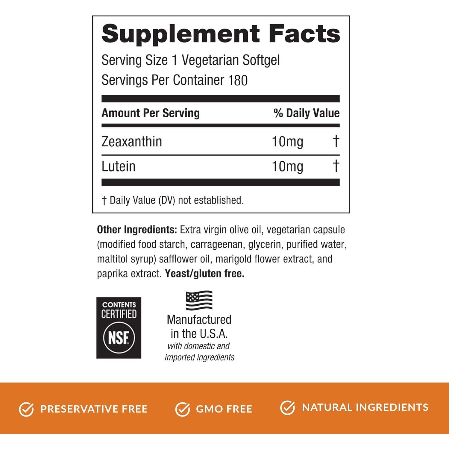 EyePromise Zeaxanthin y Luteína 180 Gelatinas para Ojos