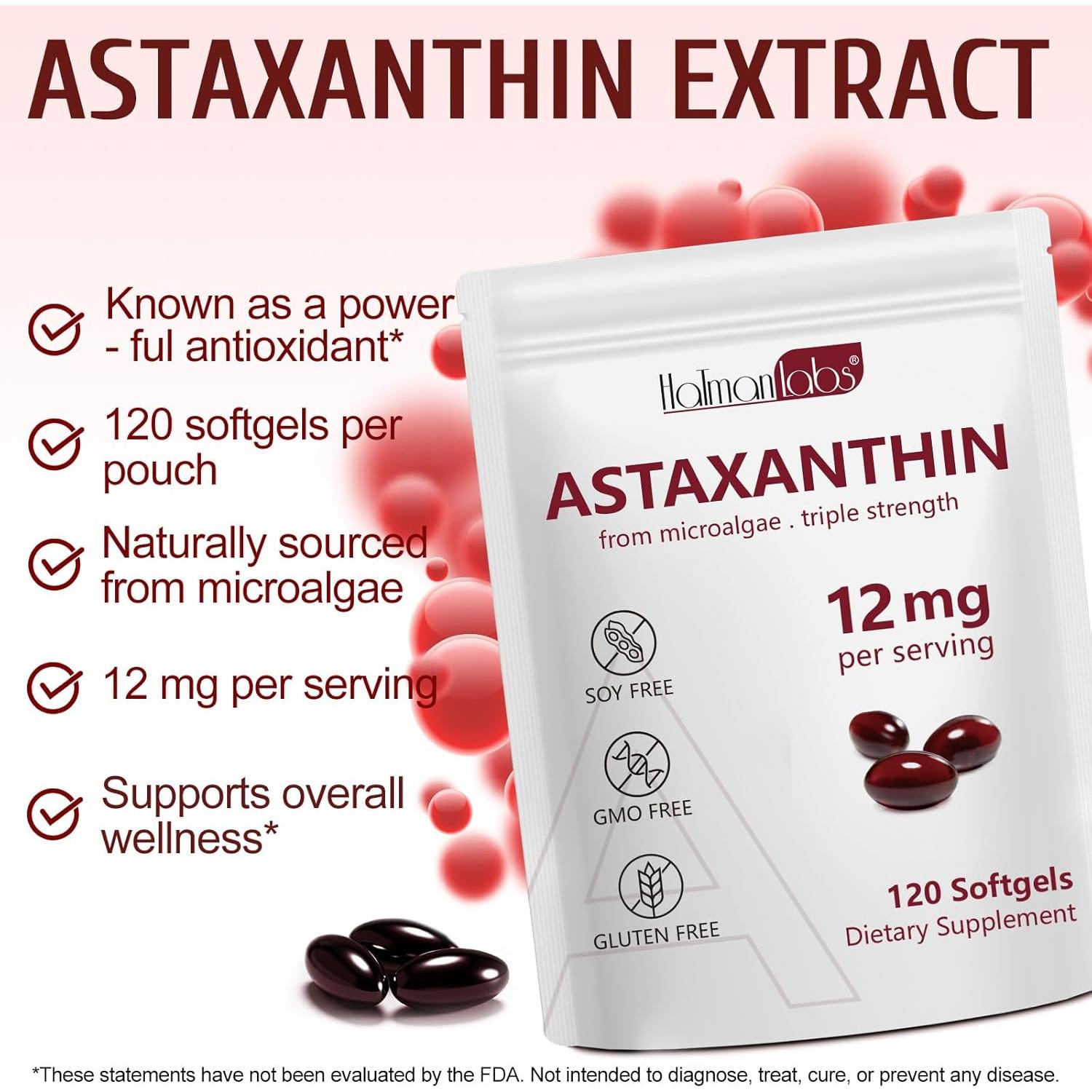 Astaxantina 12mg Premium 120 Gelatinas Blandas Antioxidante
