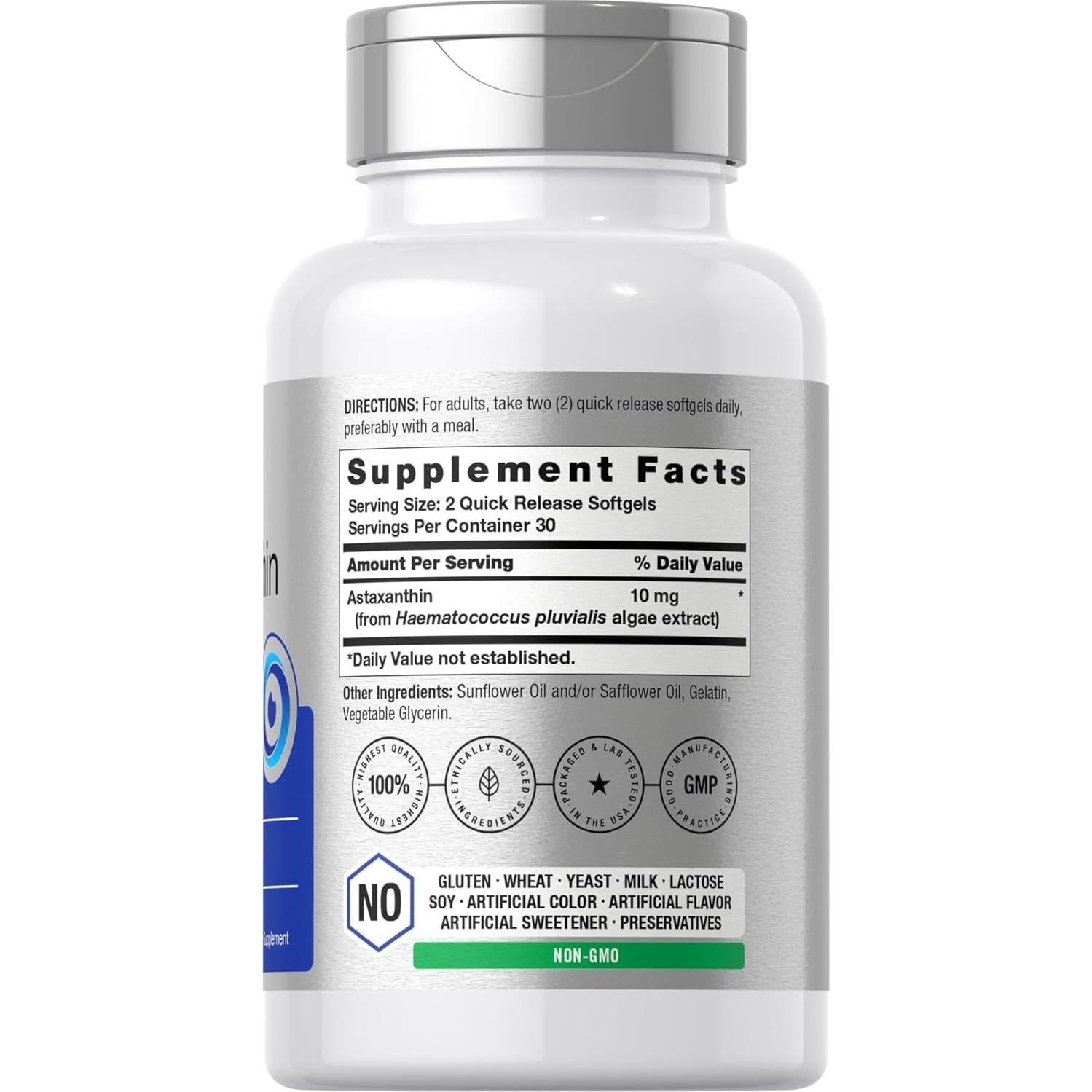 Astaxantina Horbäach 10mg 60 Softgels Antioxidante Natural