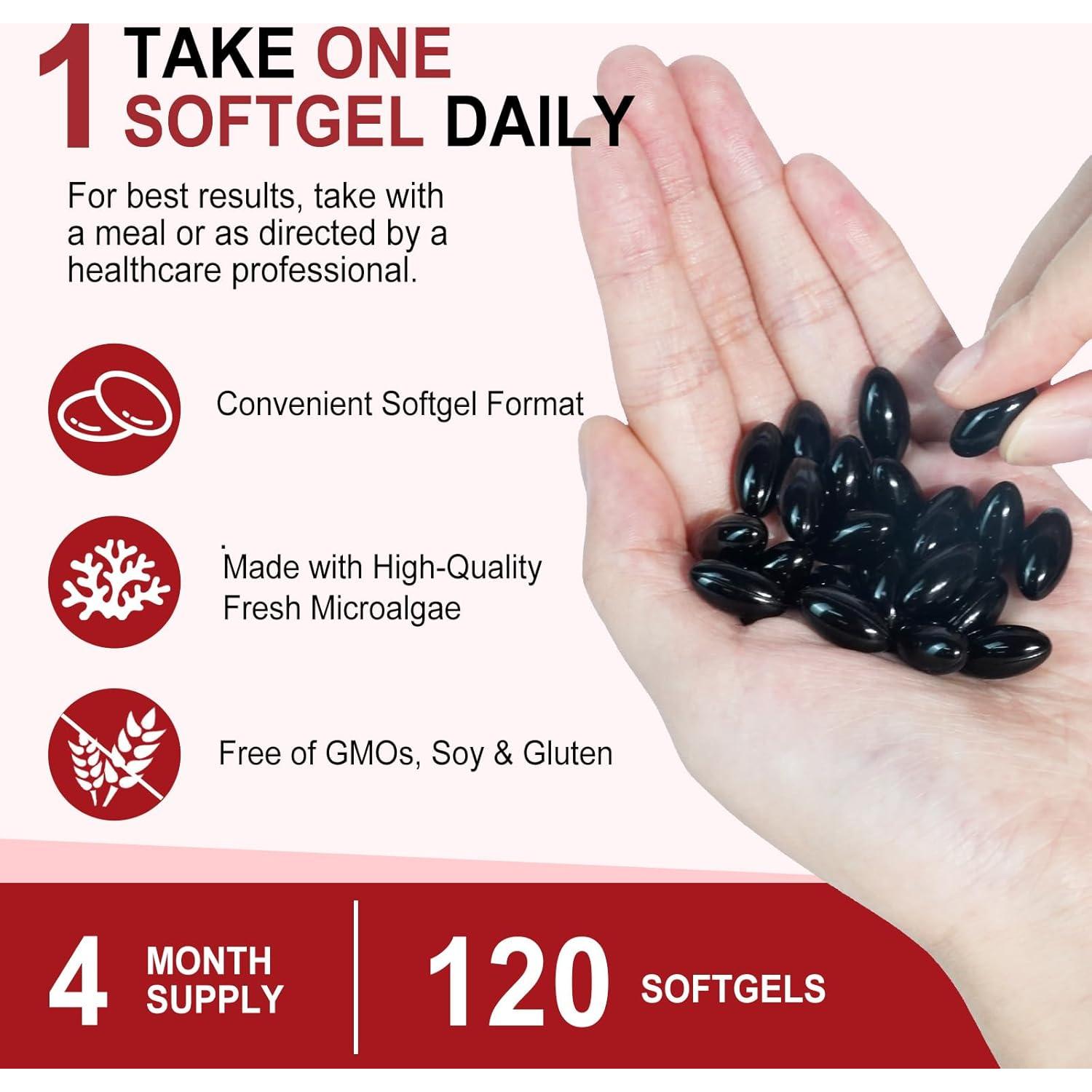 Astaxantina 12mg QYCOTXYR - Suplemento Antioxidante 120 Softgels