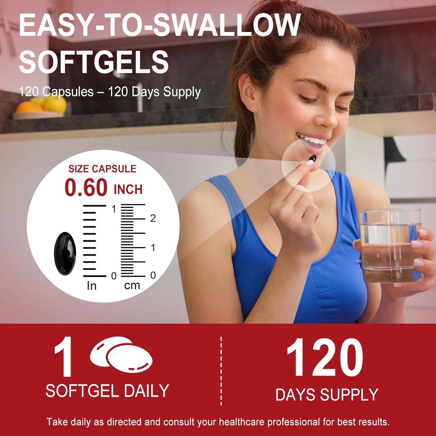 Astaxantina 12mg QYCOTXYR - Suplemento Antioxidante 120 Softgels