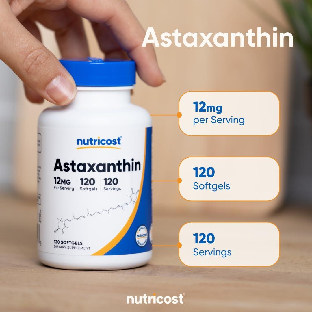 Nutricost Astaxantina 12mg 120 Gelatinas Blandas No OGM